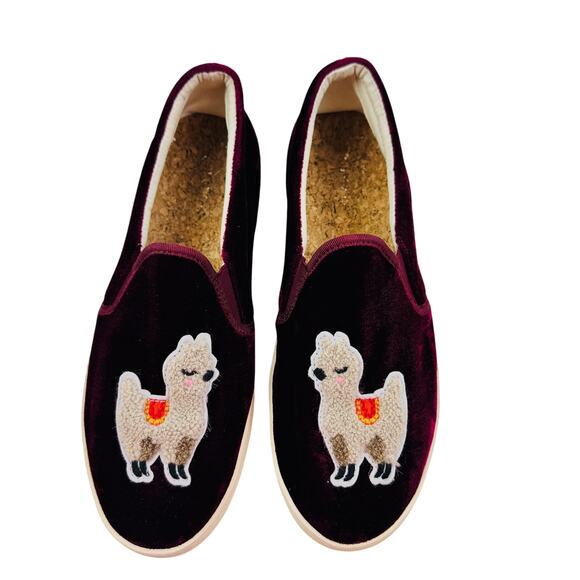 Soludos Velvet Llama Lightweight Slip On Comfort Sneakers Women's Size 9 - Picture 2 of 10